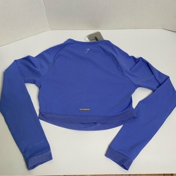 New Gymshark x Whitney Simmons Beautiful Blue Crop Top Women Size Small NWT - Picture 3 of 8